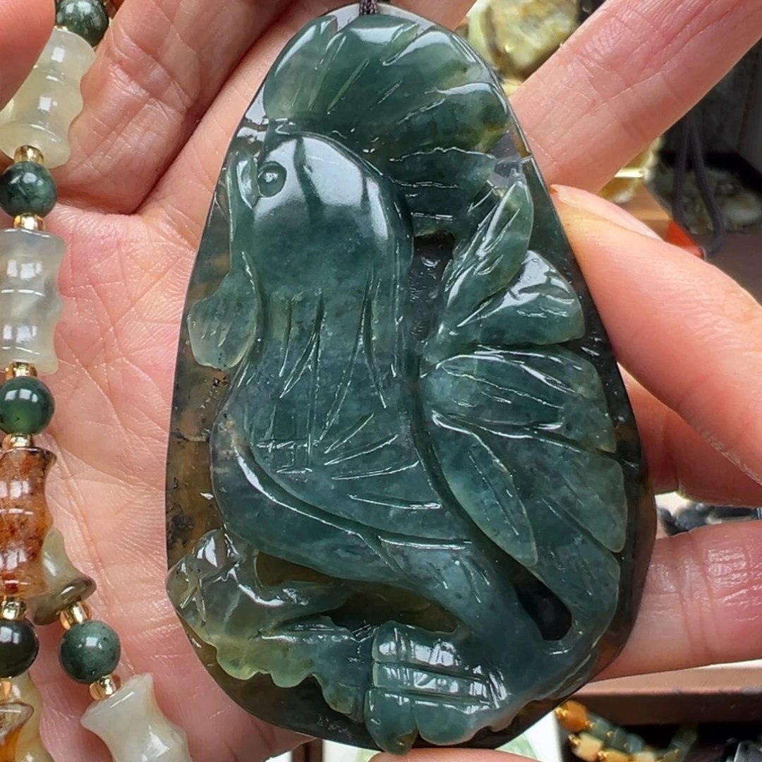 岫玉未镶嵌挂件挂件