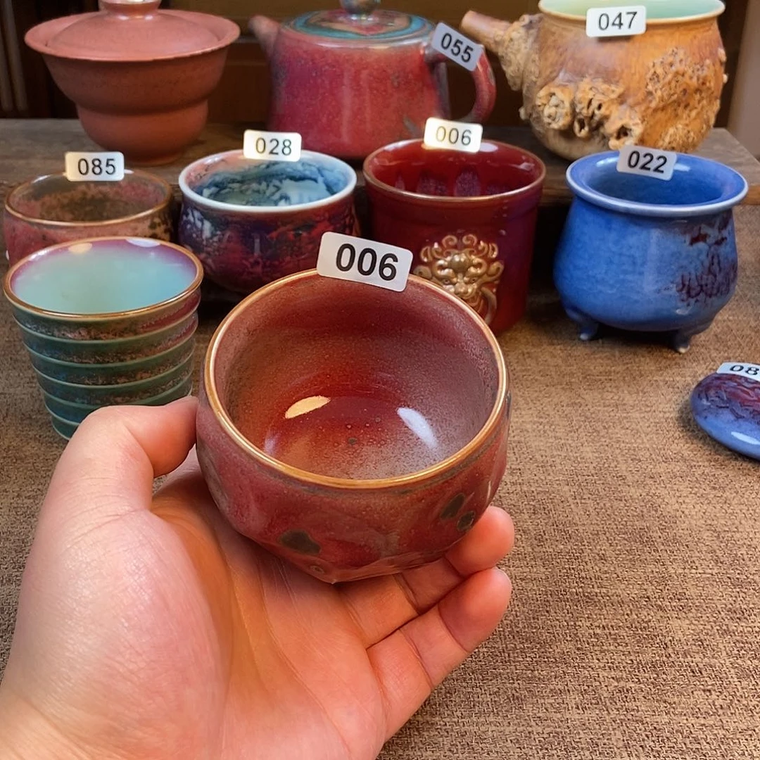 摆件钧瓷主人杯杯