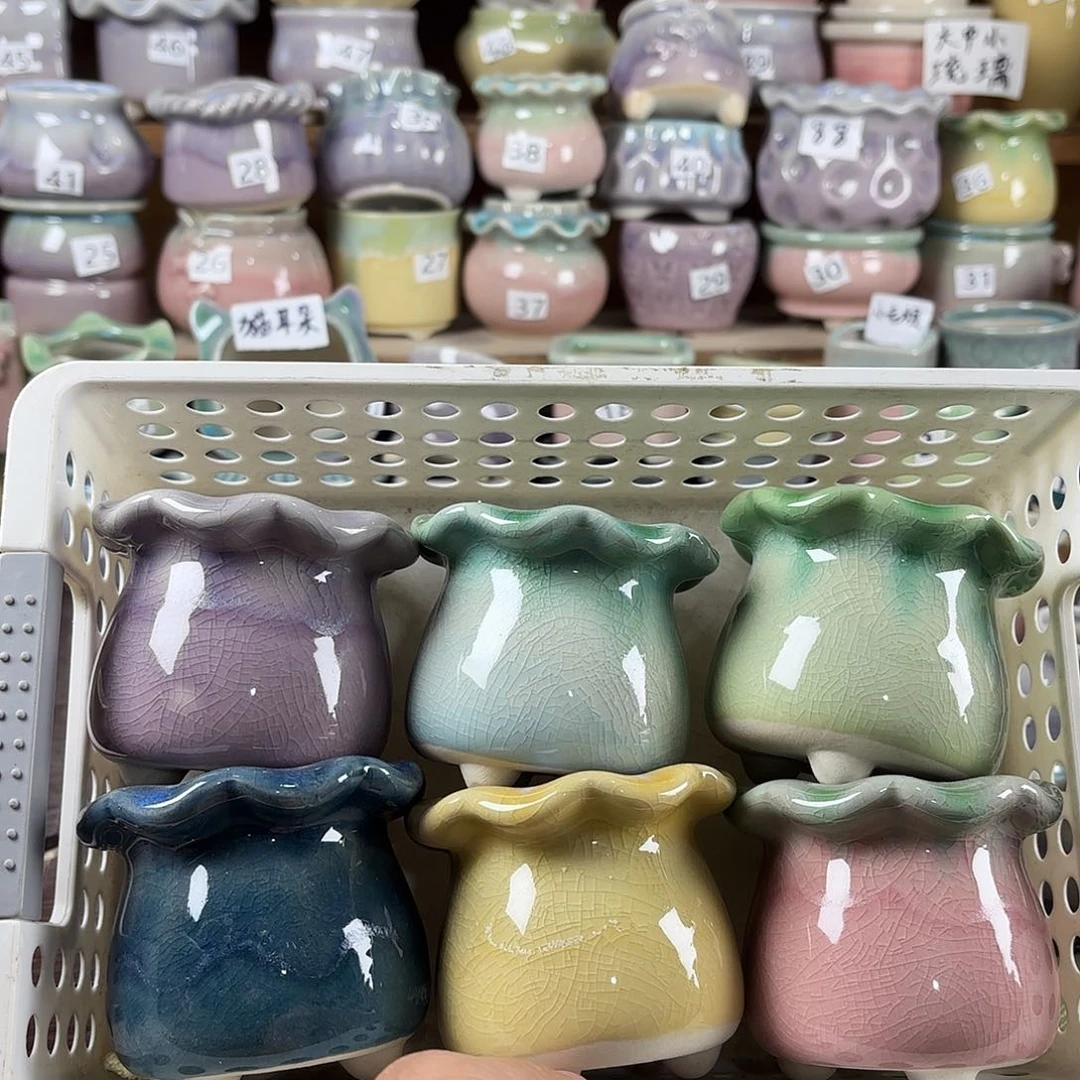 陶瓷量货/口4.5-7高7深浅搭配发6