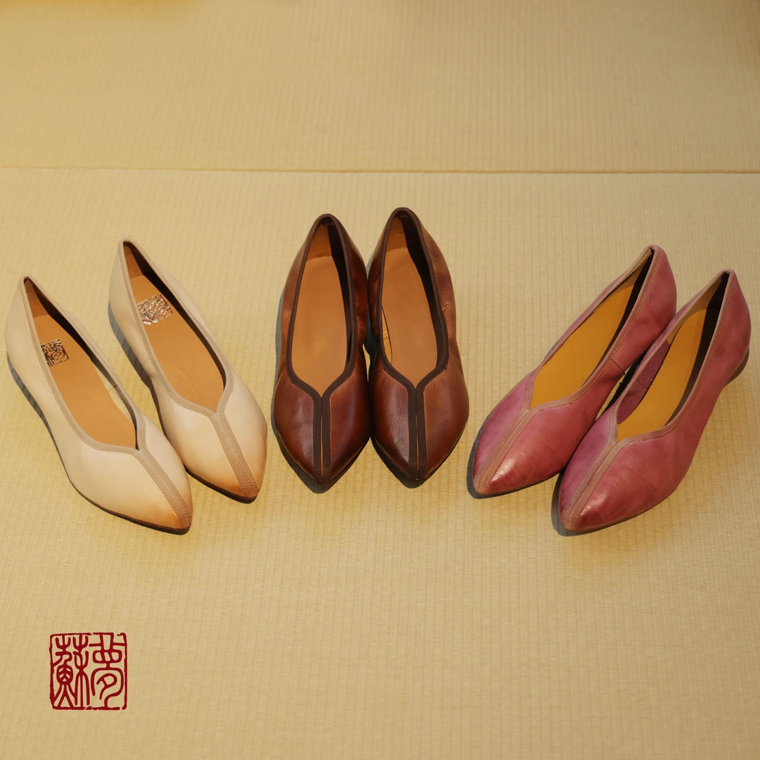 {苏梦}定制款粉黛口鞋复古尖头粗跟软底单鞋一脚蹬0505016