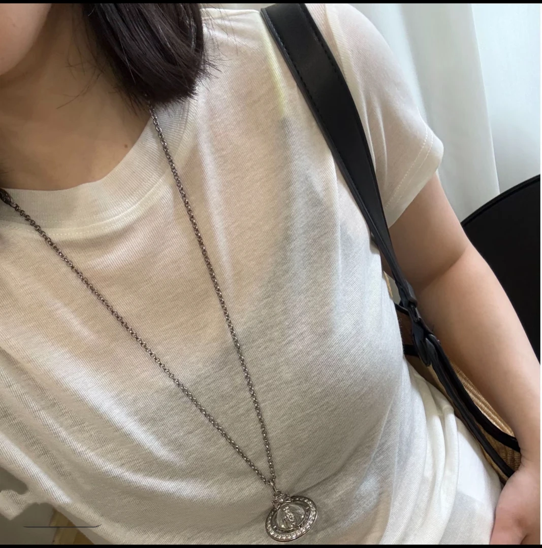 （云朵T）基础简约高级感桑蚕丝短袖T恤女夏季薄款微透舒适宽松上衣