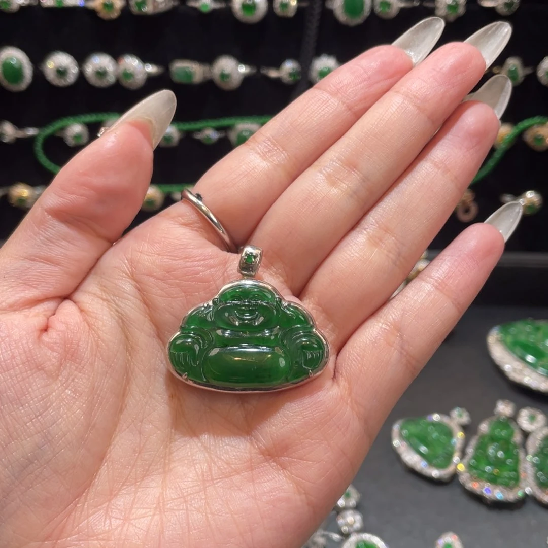 翡翠未镶嵌颈饰*️*佛公