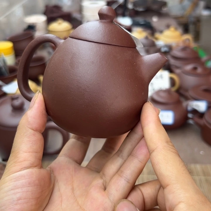 茶壶紫砂紫泥半手200