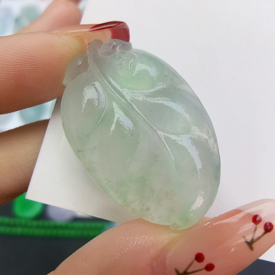 定制翡翠未镶嵌叶子