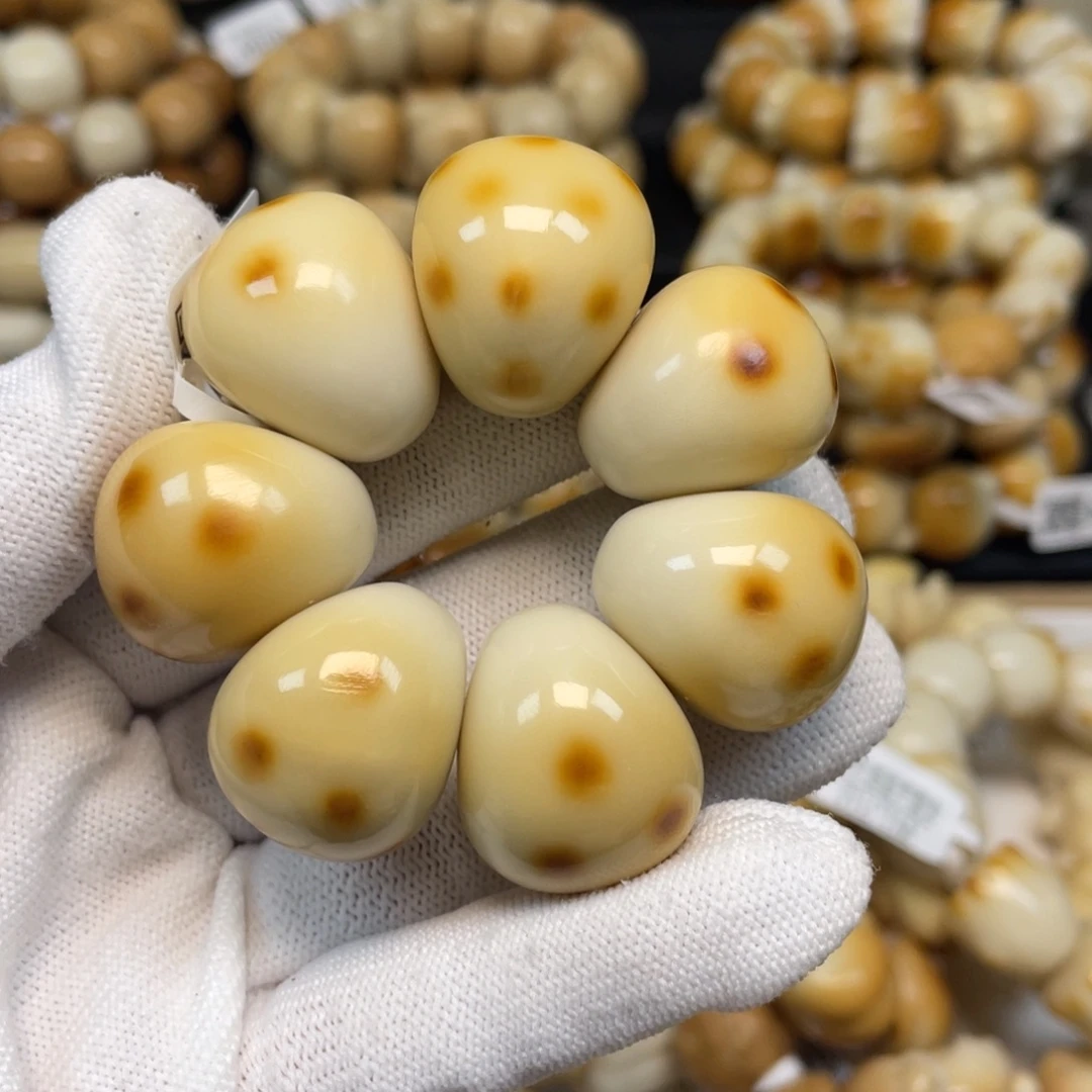 手串菩提根/象牙果111豹纹胖胖肠瑕疵