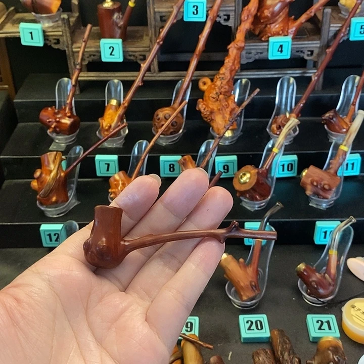 锄****大叶紫檀（黑酸枝木类）檬子木烟斗