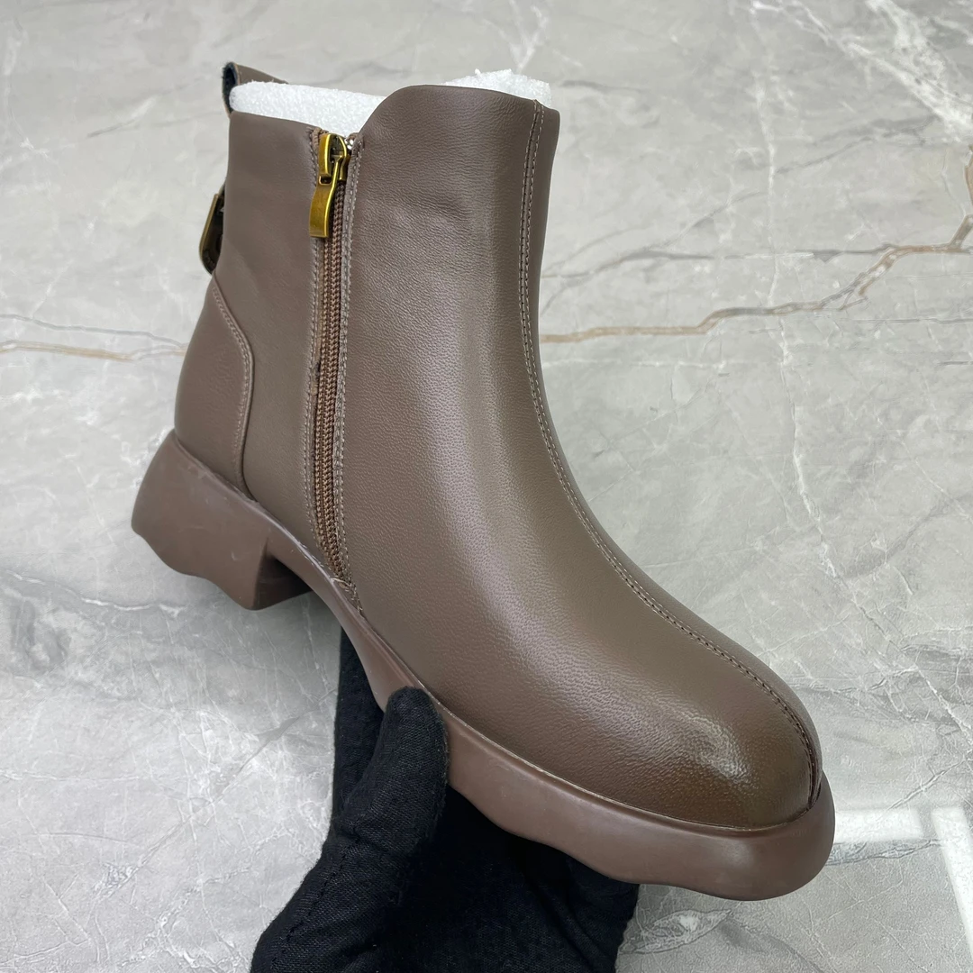 c (孤品）37码粗跟女靴(羊皮)03352