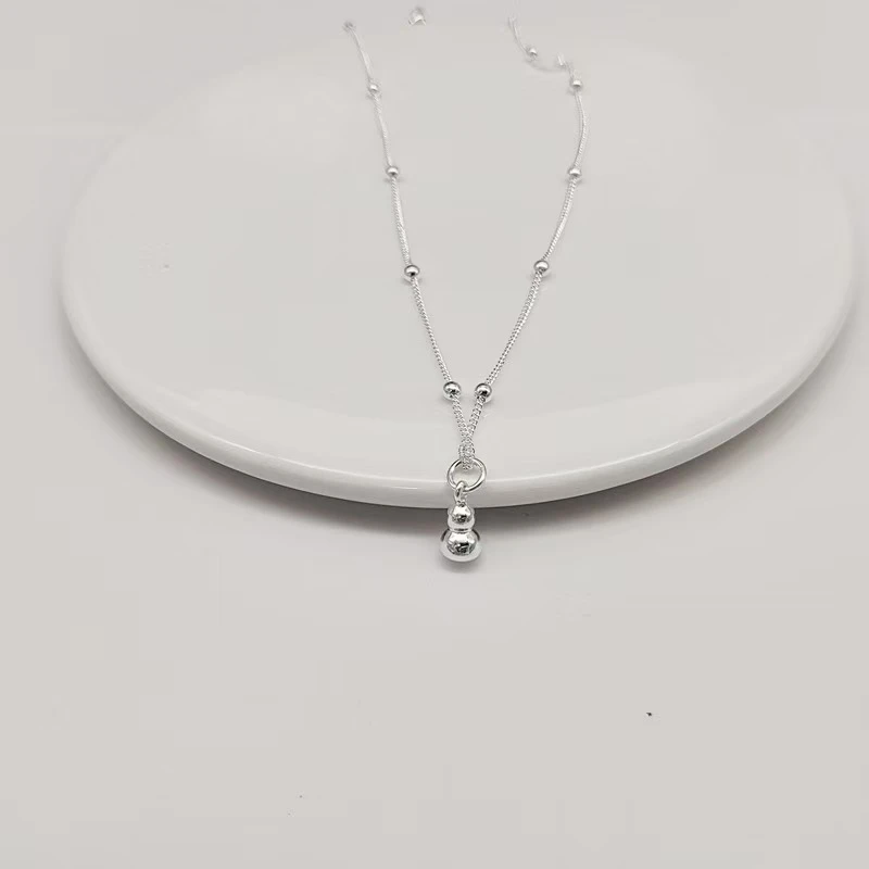 吊坠足银 小葫芦项链时尚