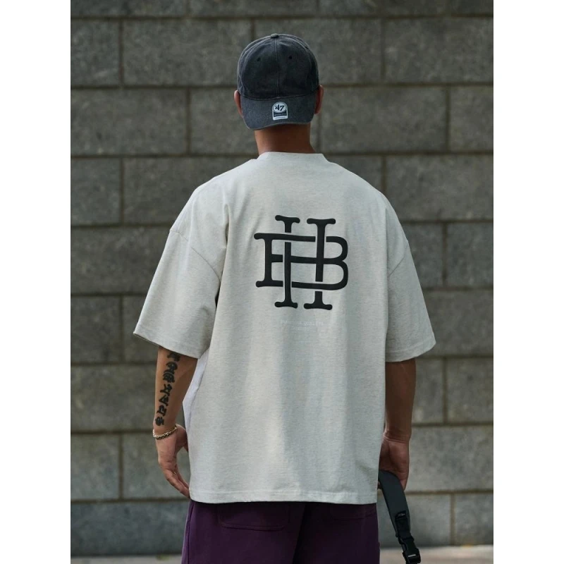 280g重磅纯棉短袖T恤男士印花半袖休闲百搭情侣夏季复古宽松潮流