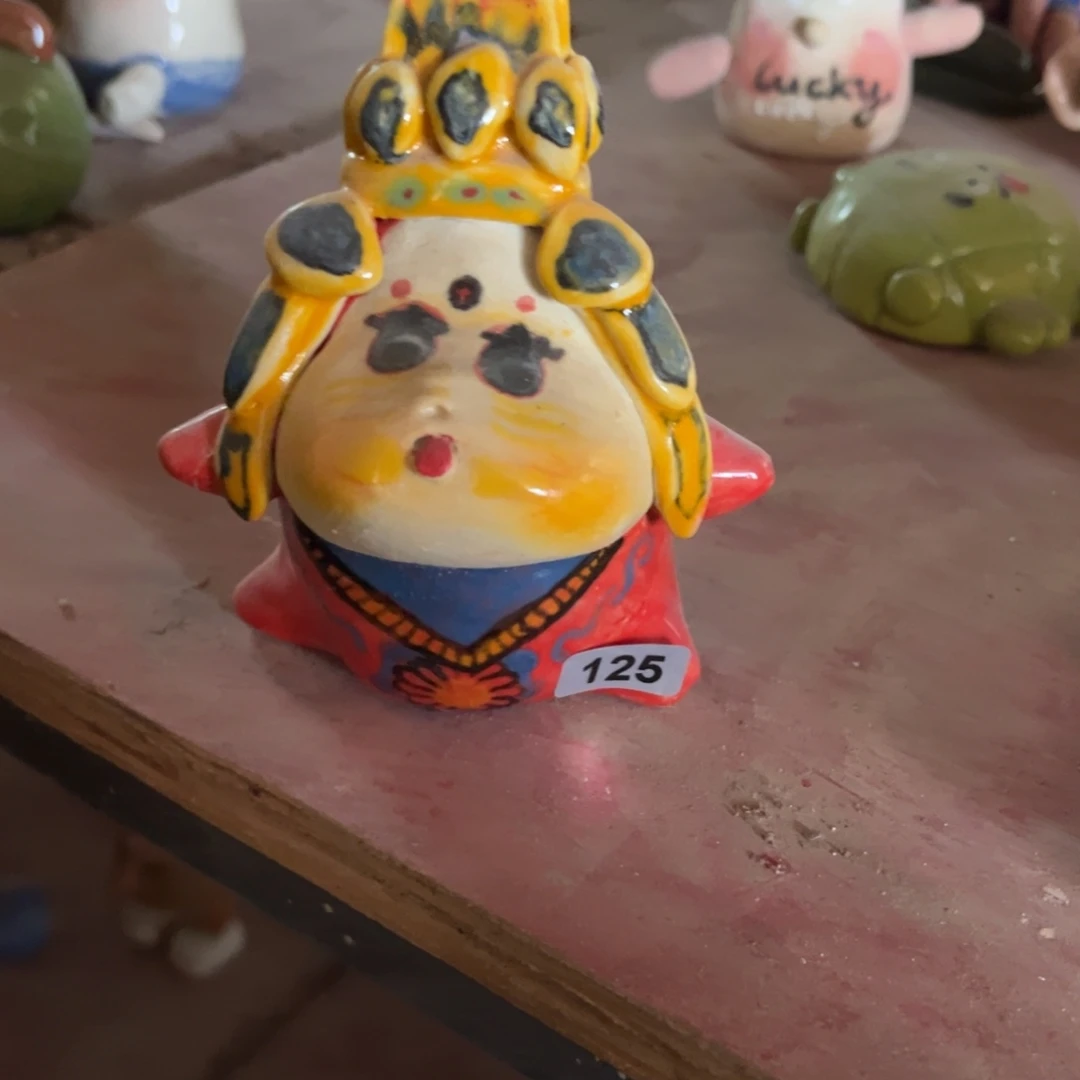 摆件纯手工抽象陶瓷摆件微瑕125