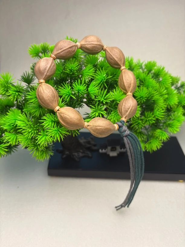 梓艺铁核18*27尺寸梅林铁核三花鲨鱼背橄榄核素串百年老树核