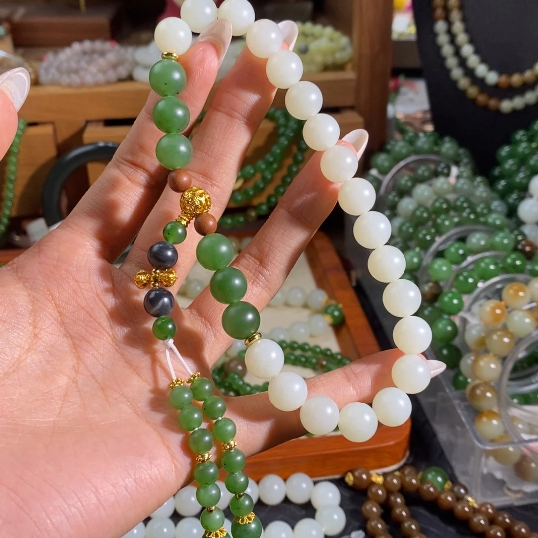 和田玉未镶嵌手链