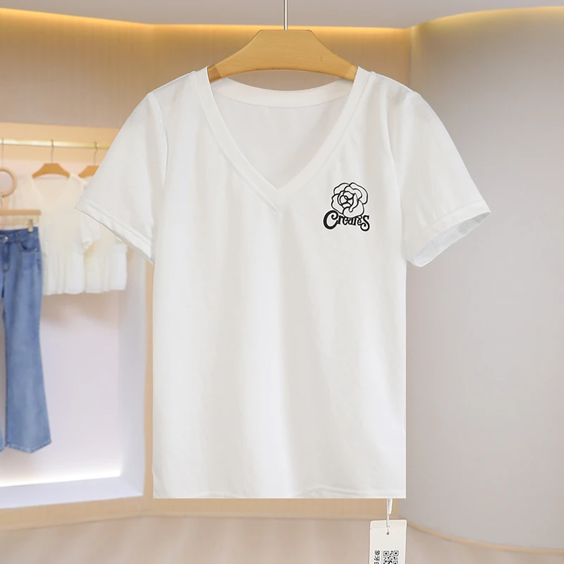 F220-伍莎服饰云仓百搭时尚新款T恤#ZHD46X019