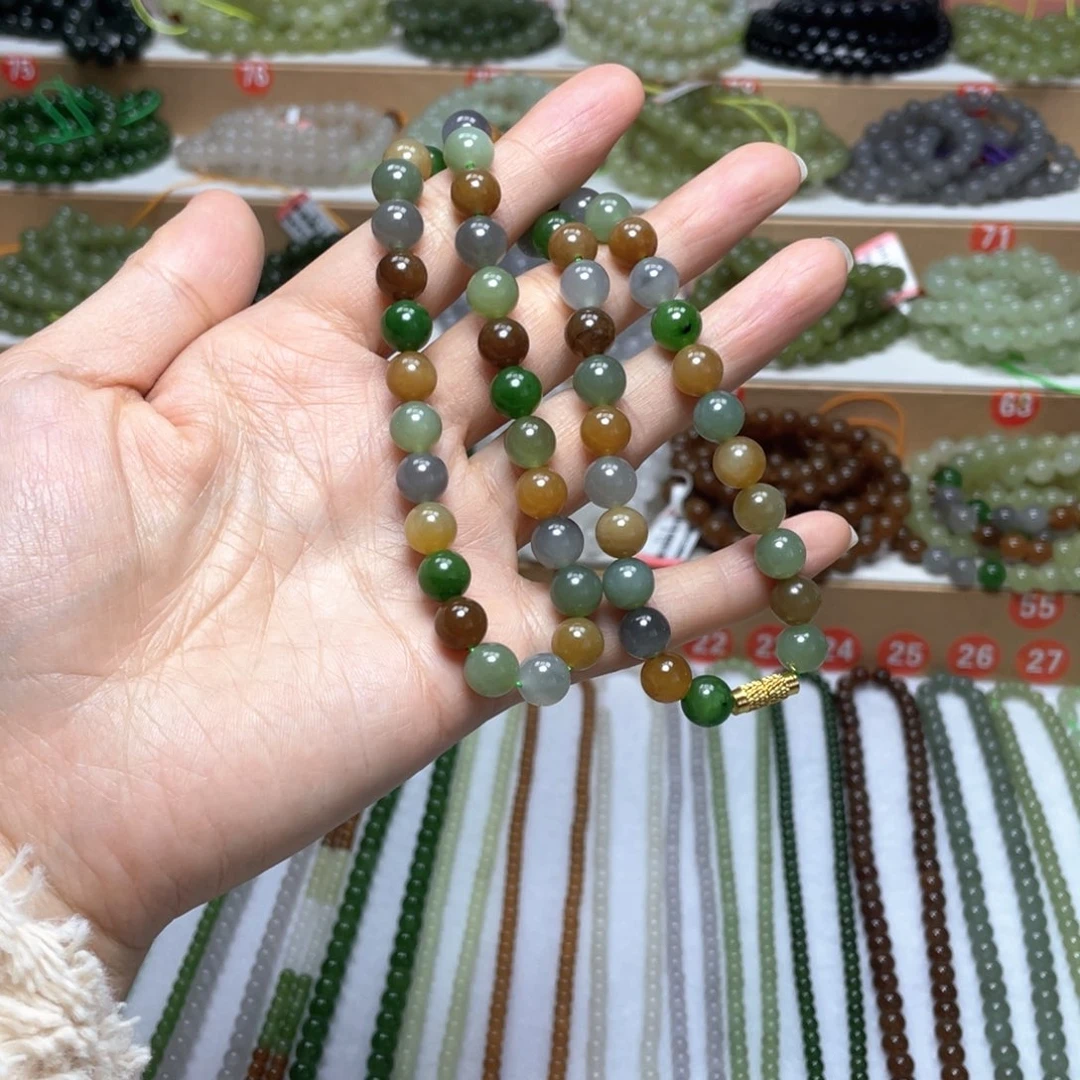 和田玉未镶嵌颈饰8mm