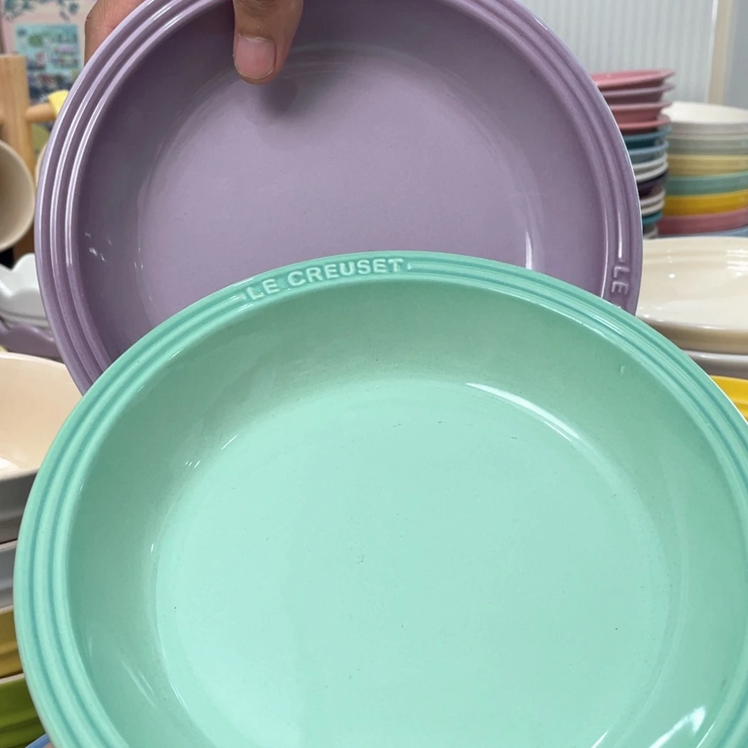 瓷片微瑕2个8英寸草帽盘