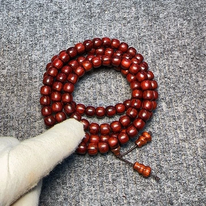 浪***）檀香紫檀（小叶紫檀）全陈化老料把件串