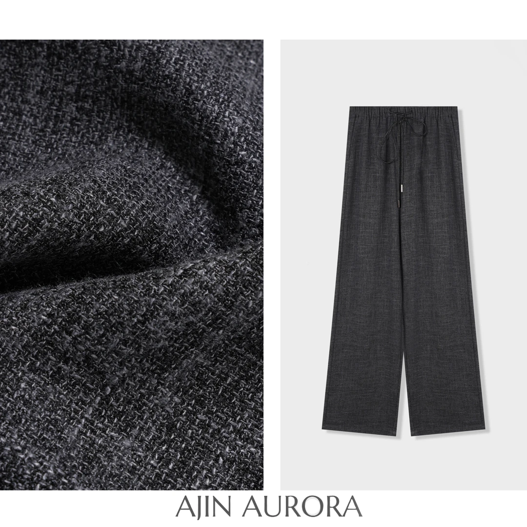 【清风雅韵】2025新款韩版时尚百搭高腰显瘦直筒裤女宽松阔腿长裤子