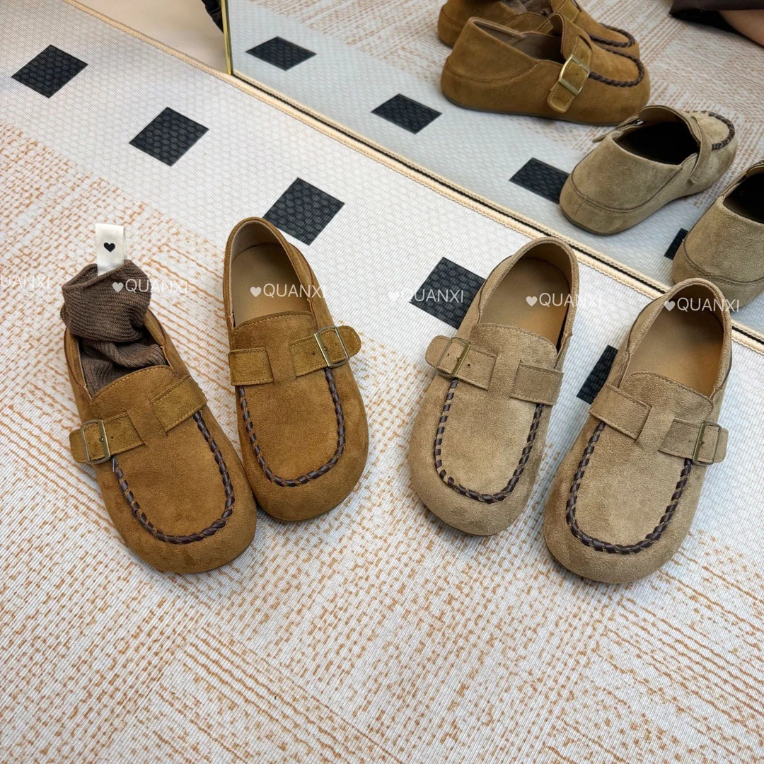 复古一脚蹬豆豆鞋女2025秋季新款勃肯鞋子软底休闲内增高勃肯单鞋