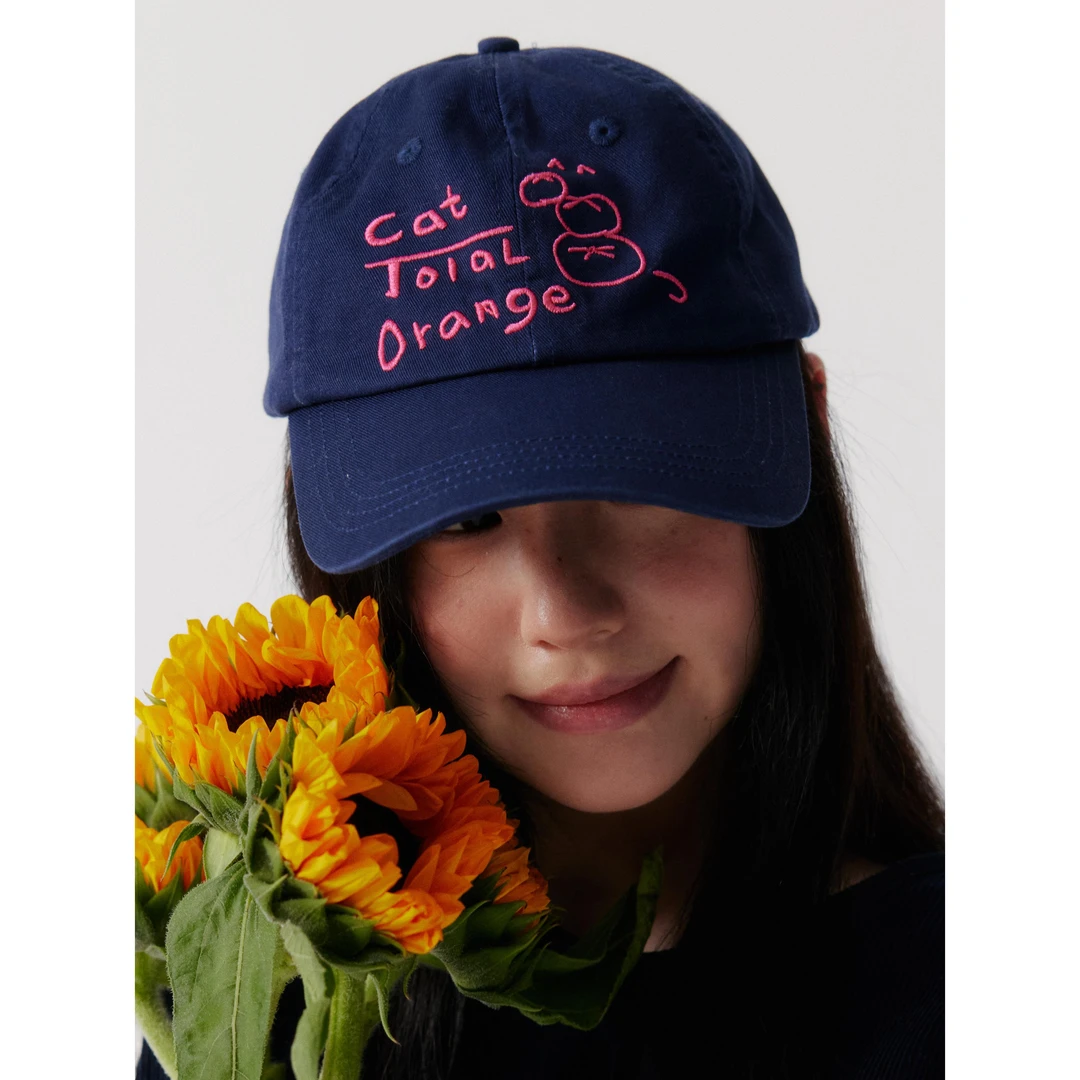 多件折扣/CatTotalOrange 原创韩系复古刺绣棒球帽男女春夏