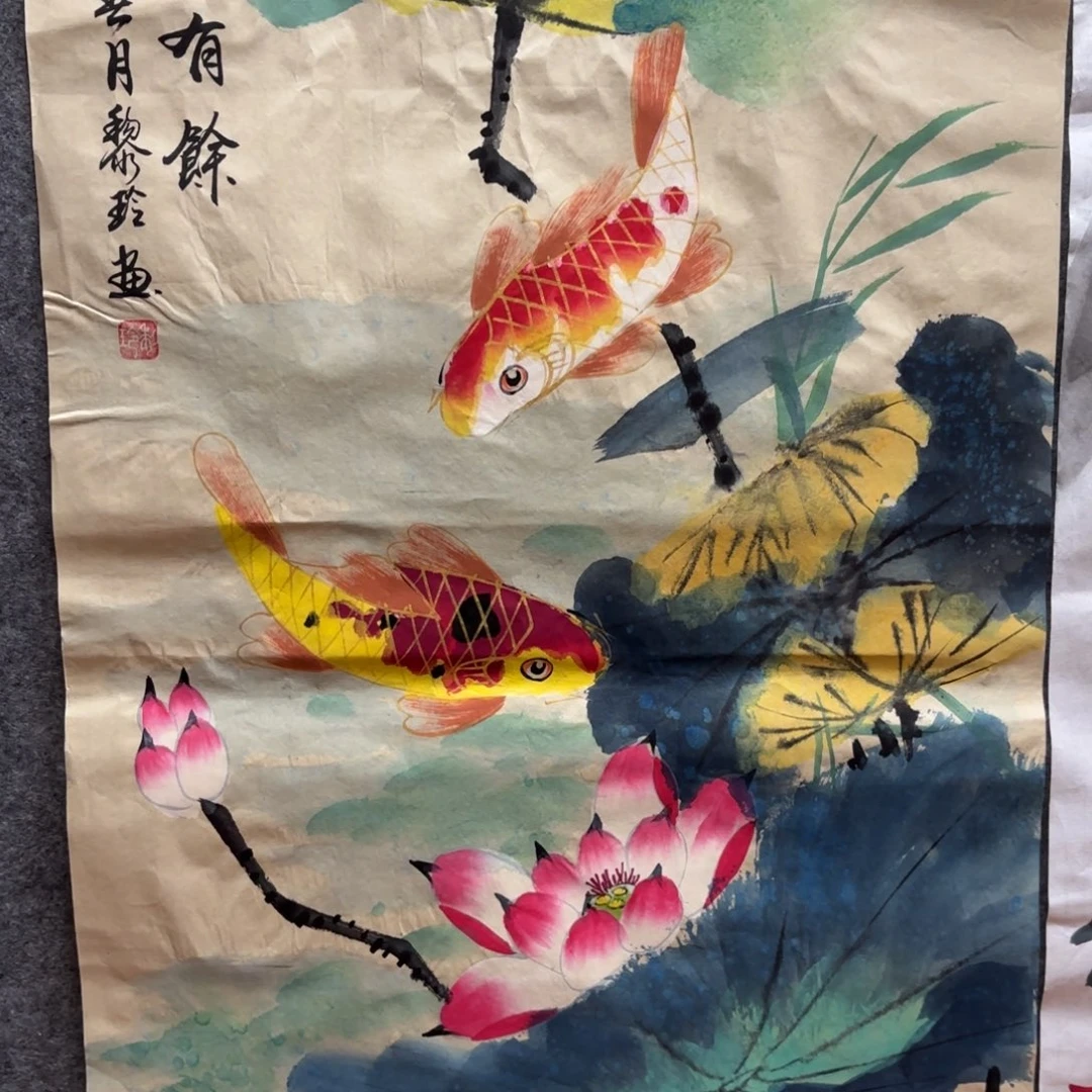 国画黎玲画家作品花鸟山水精品手绘