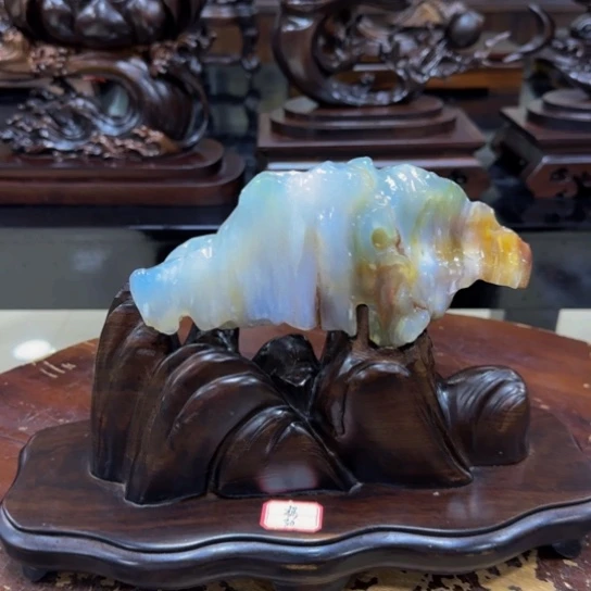 未镶嵌摆件硅化玉