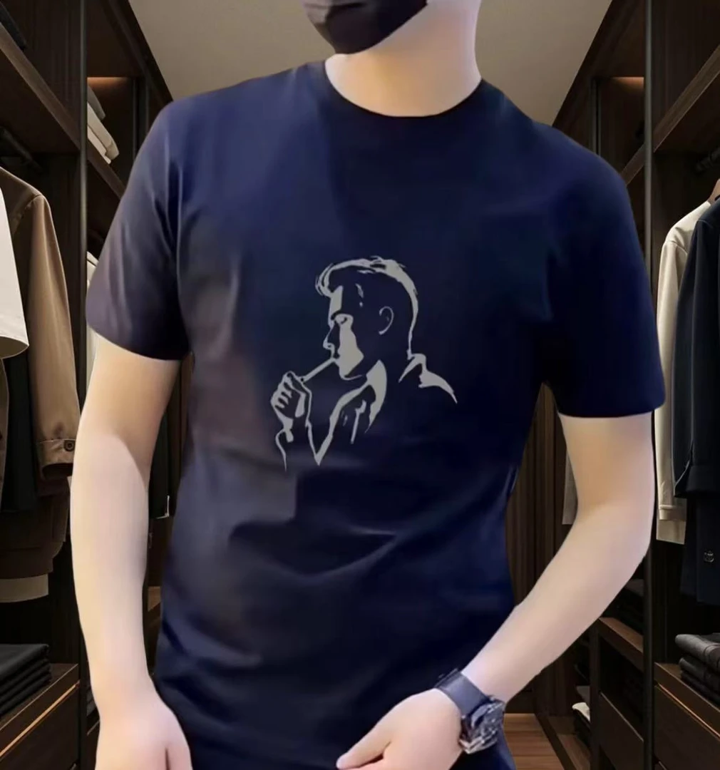 夏季短袖男生圆领上衣服美式高街痞帅休闲T恤显肌肉打底