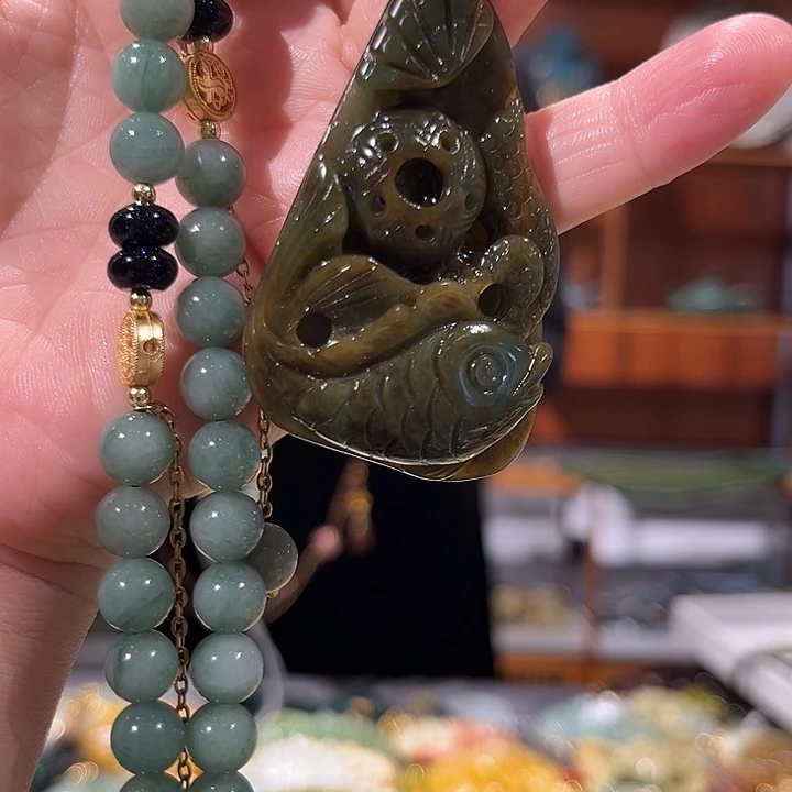 未镶嵌岫玉毛衣链