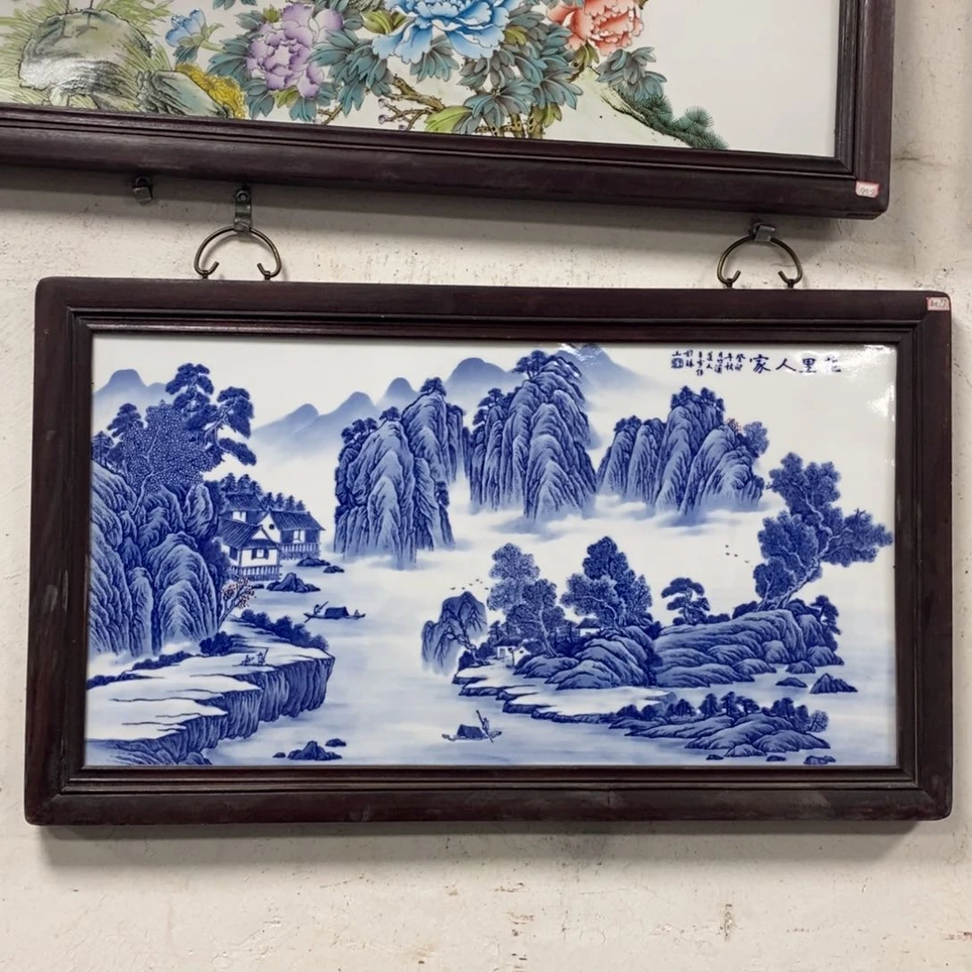 瓷片90*52 景德镇瓷板画柴窑烧制