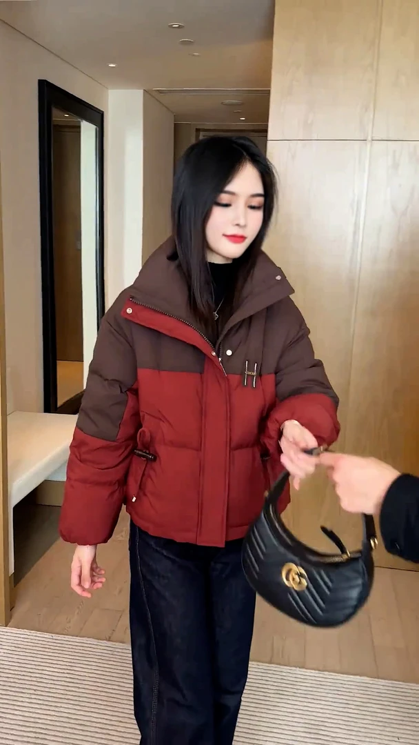 2024短款时尚休闲百搭加厚韩版冬季棉衣洋气保暖立领显宽松棉衣