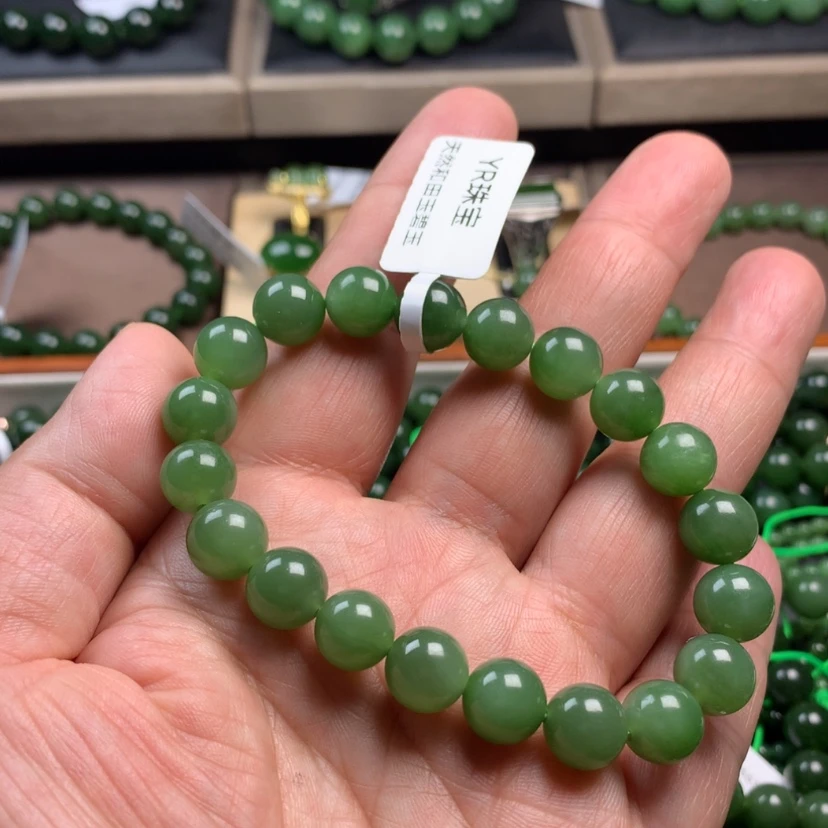 【闪购商品】和田玉（碧玉）手串未镶嵌10m m