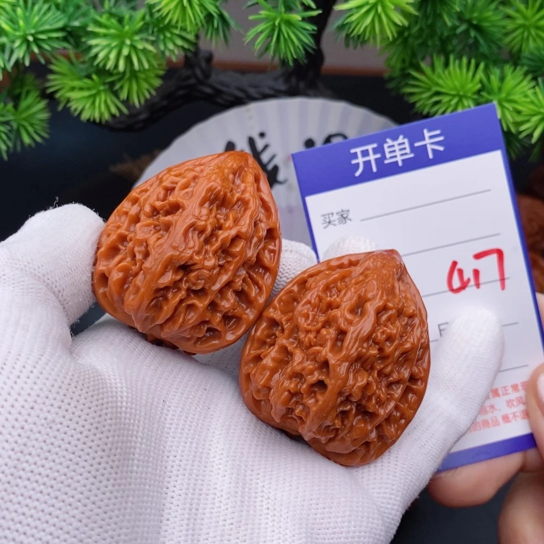 文玩核桃把件40鸡心417