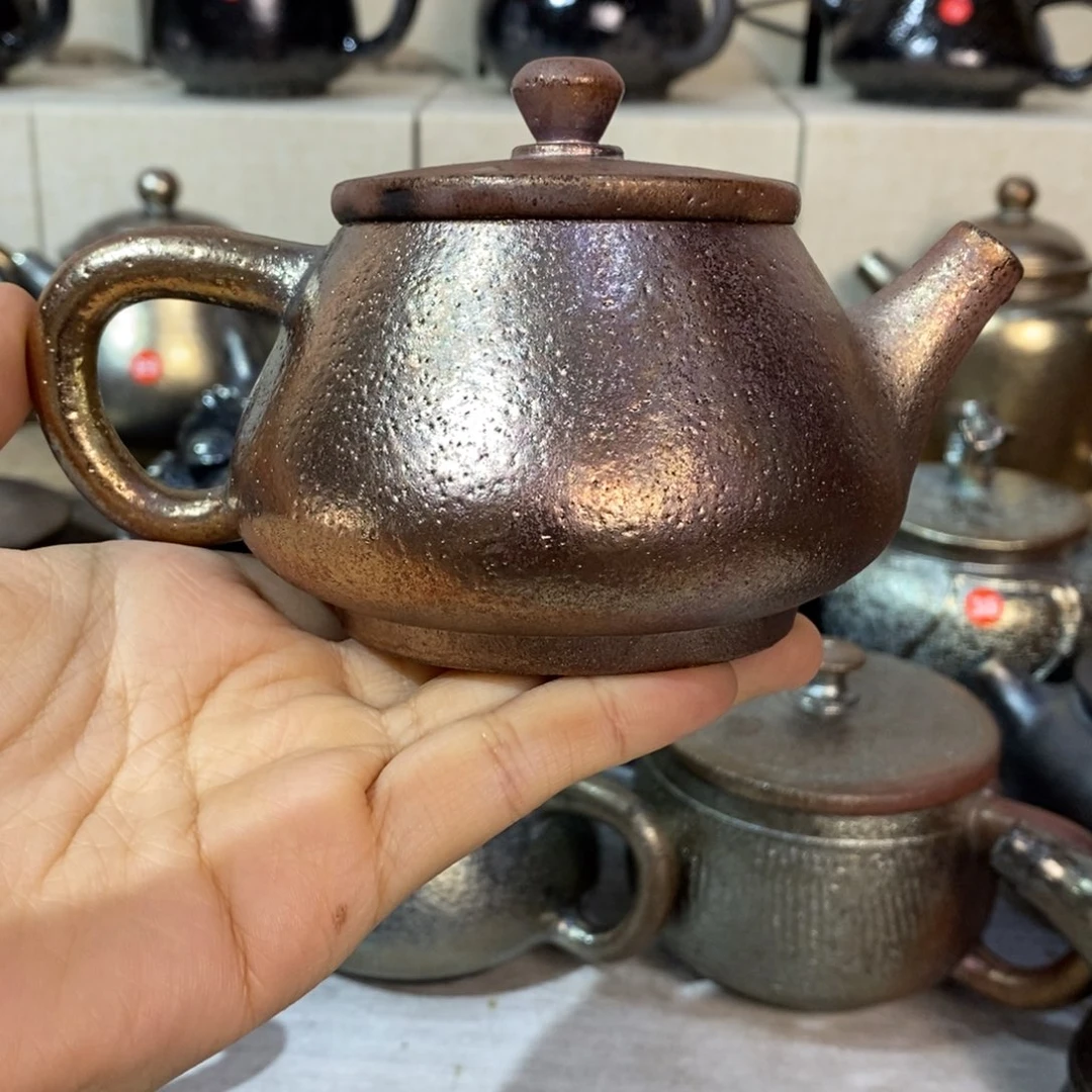 心***旧云南建水紫陶柴烧壶