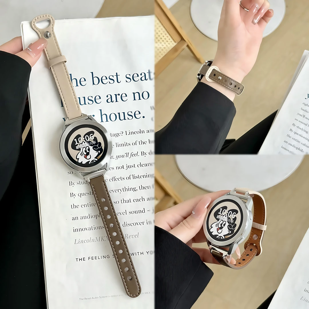 适用小米watch S3手表表带个性S2/S1pro单钉扣color平纹皮质腕带