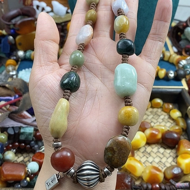 翡翠未镶嵌项链项链