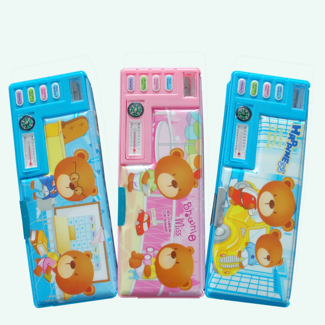 多功能双面卡通铅笔盒适合小学生幼儿园男女款