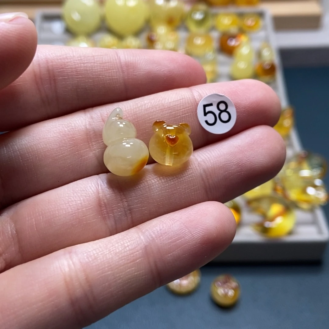 ****宝裸石琥珀未镶嵌天然琥珀蜜蜡吊坠