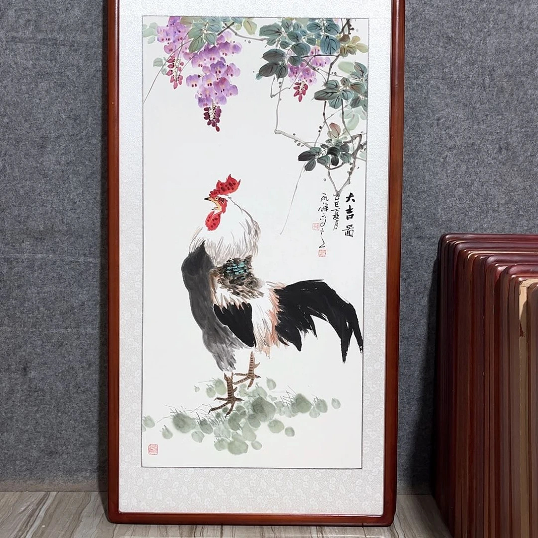 国画书画作品带框63×123