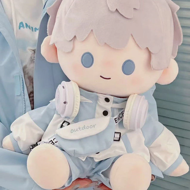 40cm棉花娃娃衣服坐姿2025夏季新款帅气休闲冲锋衣无属性娃衣套装