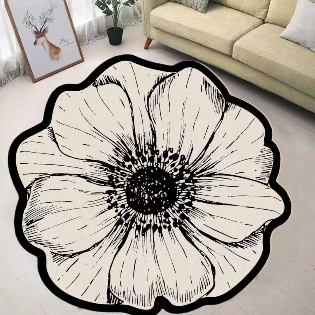 叙源--258【100*100】床边毯摇椅转椅硅藻泥材质加厚耐脏吸水速干垫