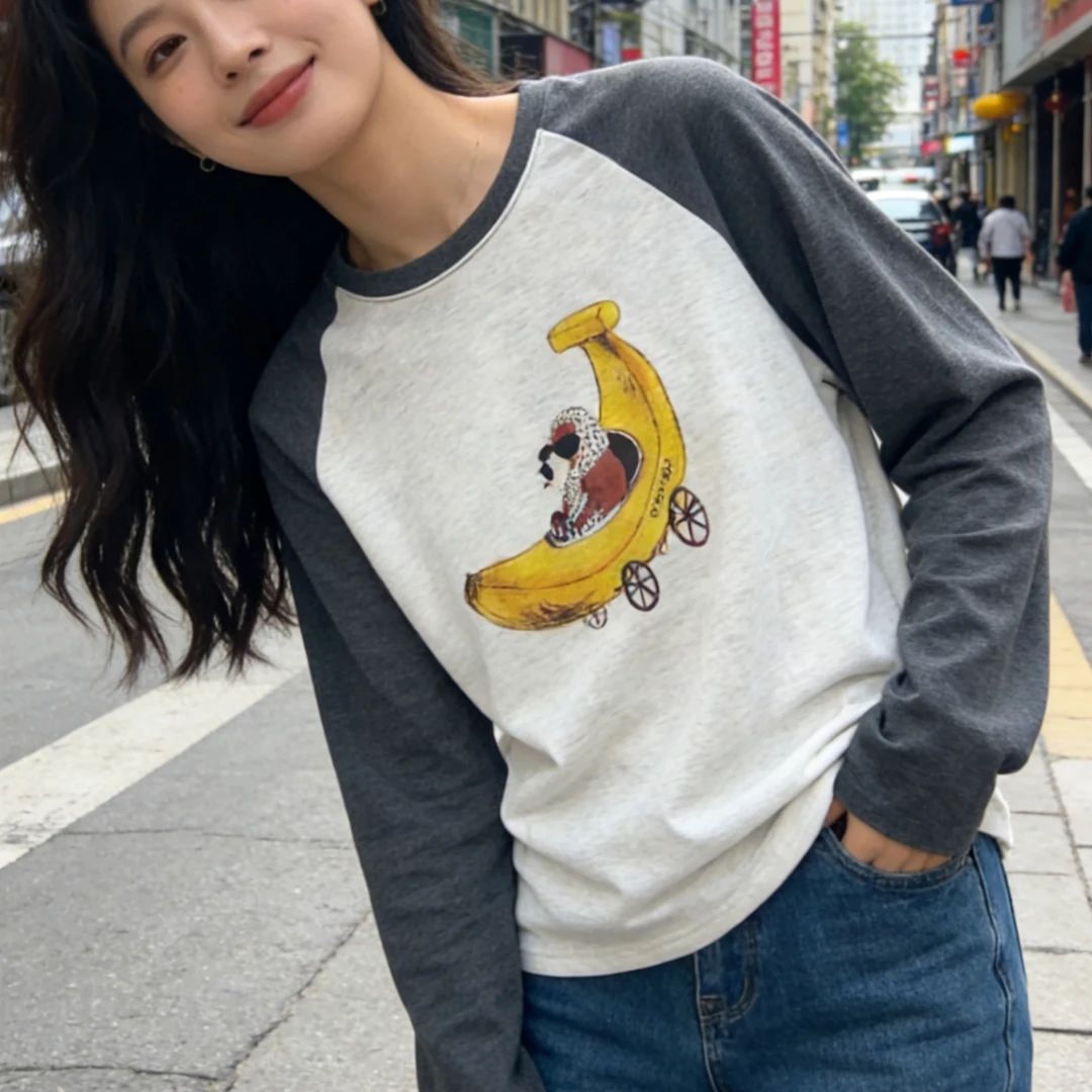 店里单件～早春款，圆领长袖卫衣，均码，宽松大版型，百搭