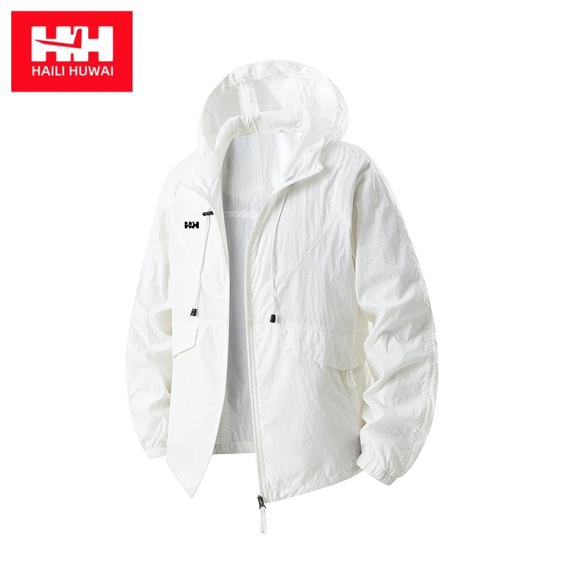 HH海丽户外夏季新款轻薄透气防晒衣大码户外休闲情侣皮肤衣