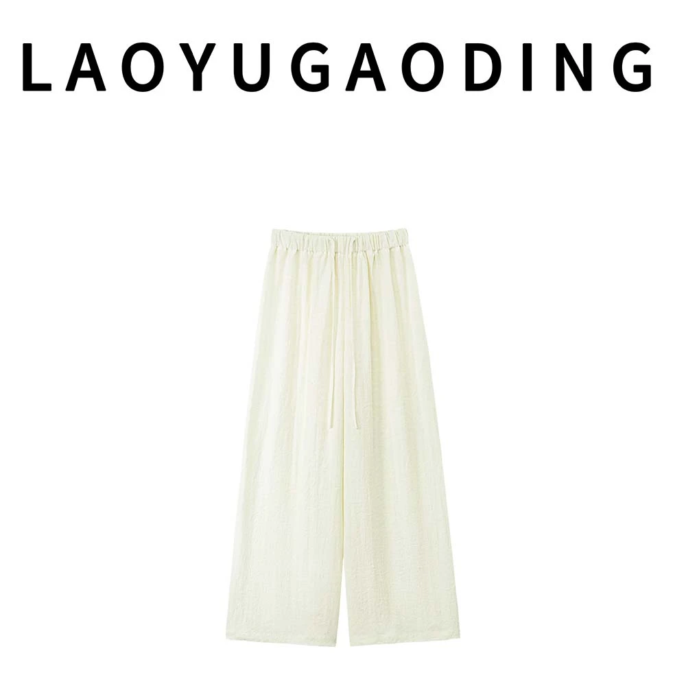 【LAOYUGAODING】高品质-8828棉麻直筒裤女薄款宽松显瘦阔腿裤3