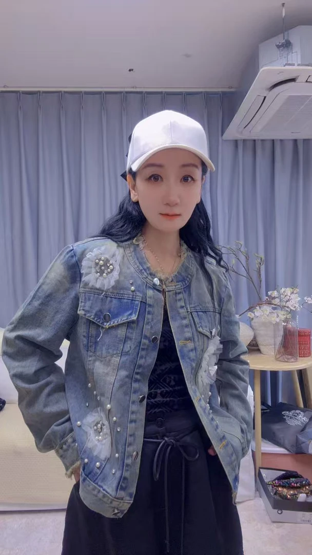 M53I043慕之淇重工气质通勤牛仔外套