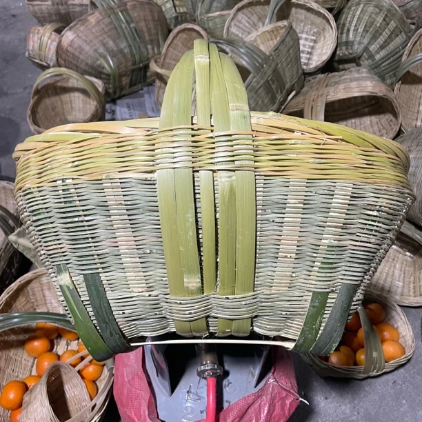 青皮骨架大筐竹子手工编织长46厘米老5