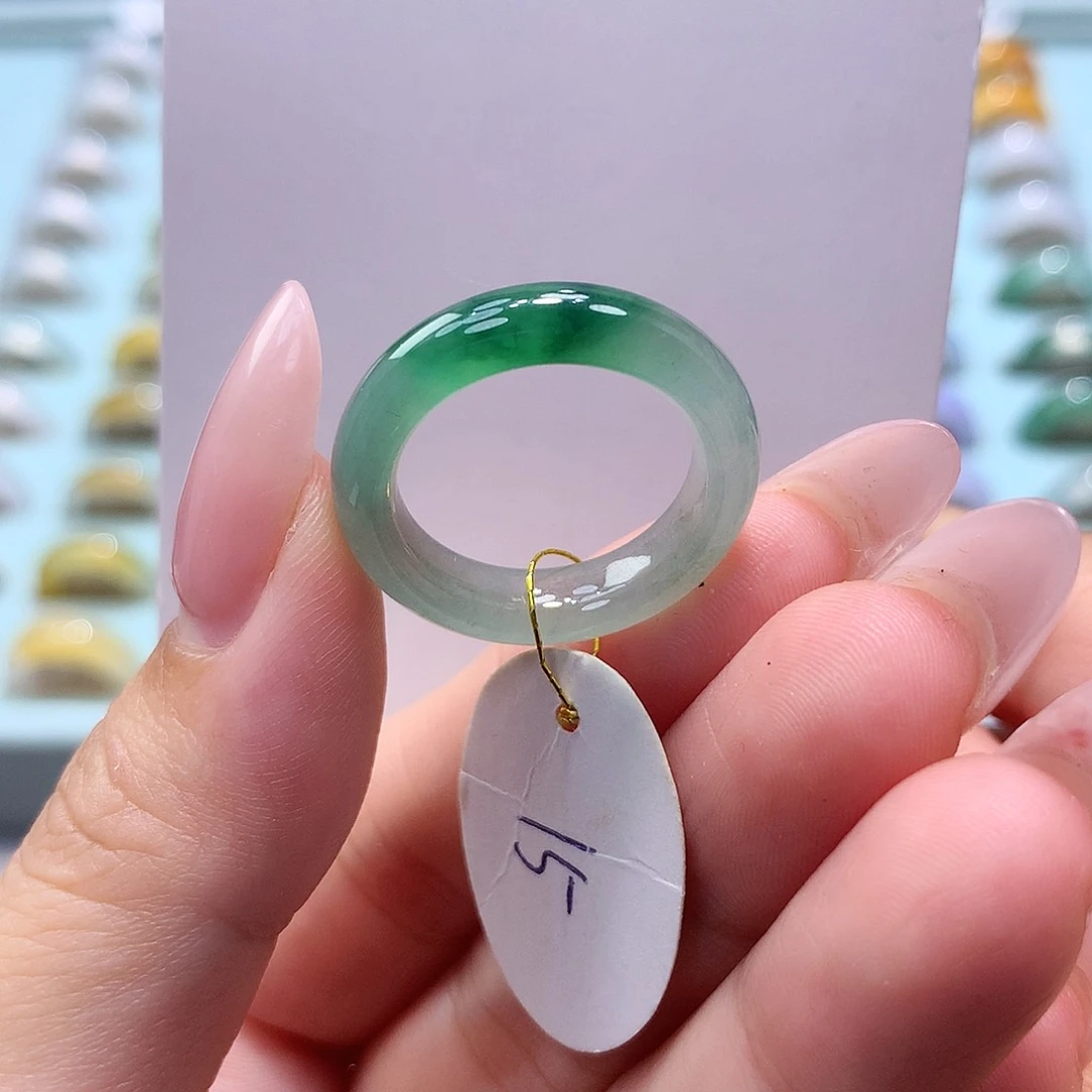 未镶嵌戒指翡翠15圈