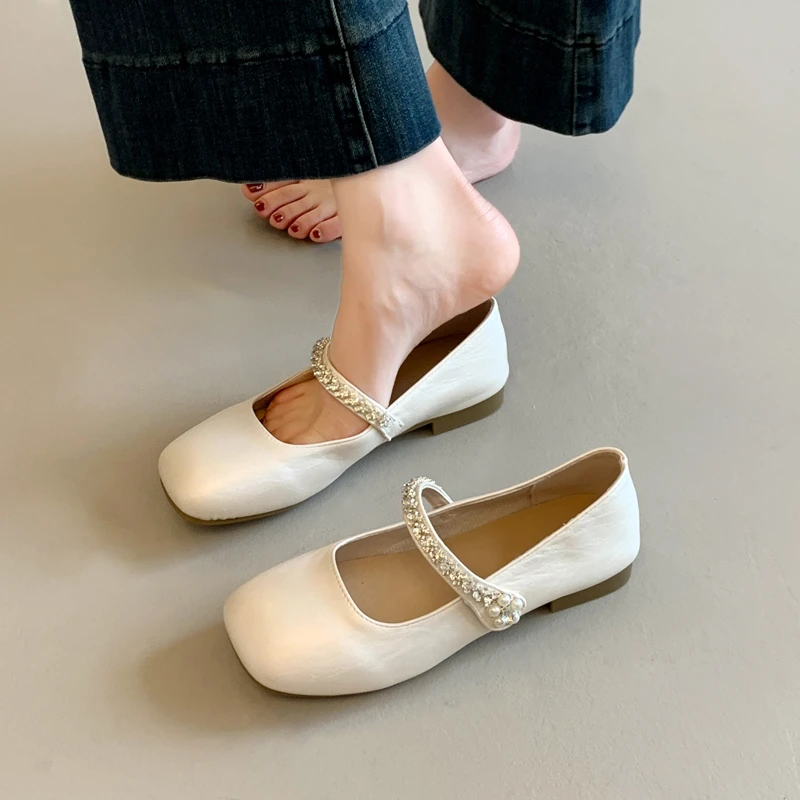 法式玛丽珍鞋女春夏2025新款气质百搭小众鞋子平底单鞋千金名媛风