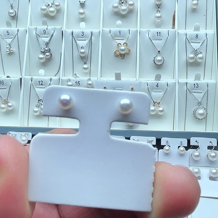 银S925镶嵌耳钉淡水珍珠