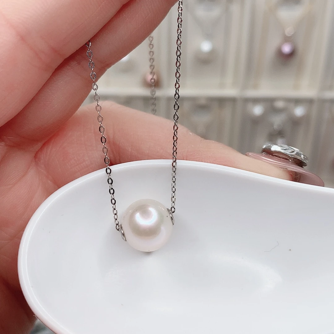 银S925镶嵌淡水珍珠吊坠(赠链)