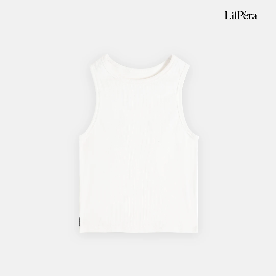 Lilpera胖梨定制 “工字背心”圆领白色工字吊带背心夏季内搭女B22