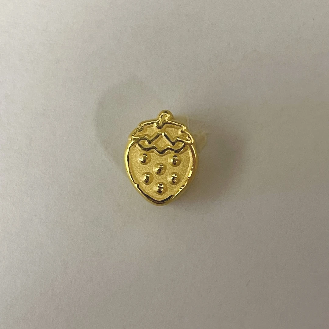 辉通黄金足金999草莓通孔DP2338-01220